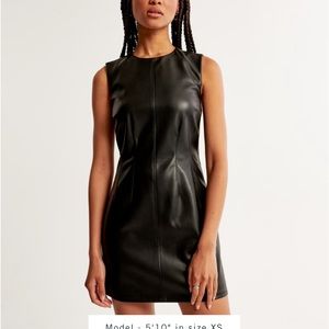 Abercrombie Shell vegan leather mini dress size xxs